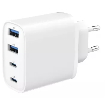 GEMBIRD TA-UC-2A2C-PD40-01-W GaN USB PD Φορτιστής 4 Θυρών, 40 W, Λευκό