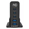 GEMBIRD TA-UC-2A3C-PD140-01-BK GaN 5-Θυρών USB-C & USB-A Ταχυφορτιστής, 140 W, Μαύρο