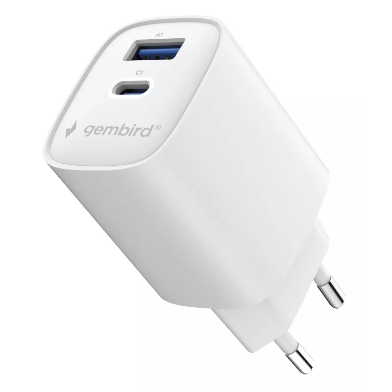 Gembird TA-UC-1A1C-PD45-01-W 45W USB-C PD Τροφοδοτικό Λευκό