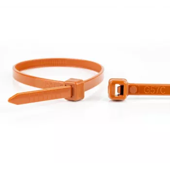 WKK Πλαστικά δεματικά καλώδια καφέ 300x4,8mm 100 τεμ.