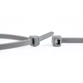 WKK Νάιλον δεματικά καλώδια γκρι 370x4,8 mm 100 τεμ.