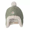 Lodger διπλής στρώσης χειμωνιάτικο καπέλο fleece Elm Sage Green 1-2 ετών