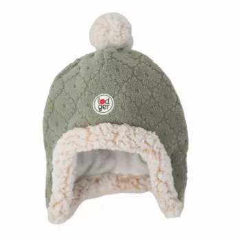 Lodger διπλής στρώσης χειμωνιάτικο καπέλο fleece Elm Sage Green 1-2 ετών