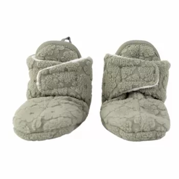 Lodger Polar Fleece βρεφικές παντόφλες παπουτσάκια με αντιολισθητική σόλα, Sage Green (Elm), 6-12 μηνών