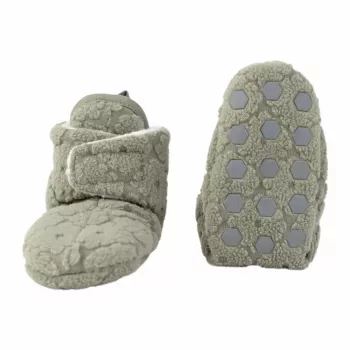 Lodger Polar Fleece βρεφικές παντόφλες παπουτσάκια με αντιολισθητική σόλα, Sage Green (Elm), 6-12 μηνών