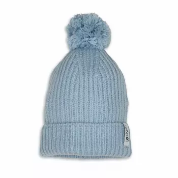Lodger 100% Merino Wool Σκουφάκι Μωρού Blue Fogg 6-12 Μηνών