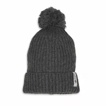 Lodger 100% Merino Wool Σκουφάκι Μωρού Graphite Pigeon 3-6 Μηνών