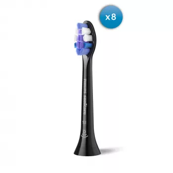 Philips Sonicare S2 Sensitive HX6058 Επιπλέον κεφαλές βούρτσας συσκευασία 8 τεμ. Μαύρο