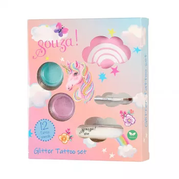 Souza! Unicorn Glitter Προσωρινά τατουάζ 12 τεμ.