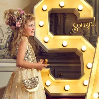 Souza! Angelique χρυσή τσάντα ώμου με παγέτες για παιδιά