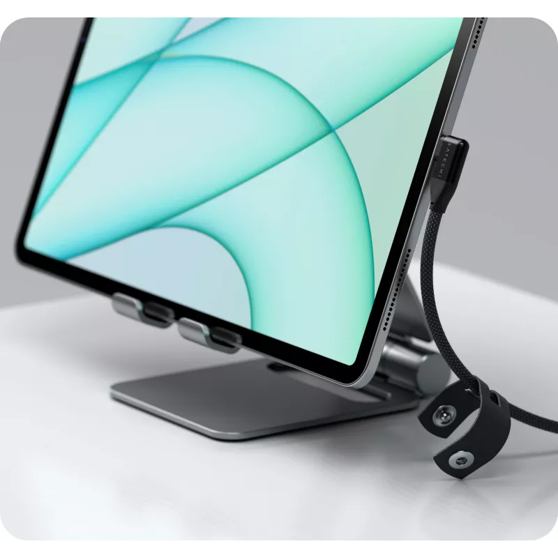 Satechi Καλώδιο USB-C Right Angle 1m με 240W Power Delivery και 20Gbps μεταφορά δεδομένων - Μαύρο