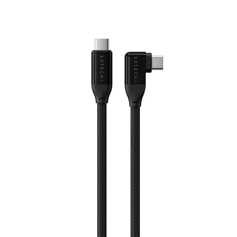 Satechi Καλώδιο USB-C Right Angle 1m με 240W Power Delivery και 20Gbps μεταφορά δεδομένων - Μαύρο