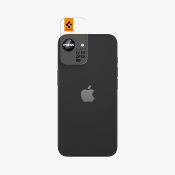 Spigen Optik Pro Glas.tR EZ Fit Προστατευτικό Κάμερας 2-Pack για iPhone 16E/17E Μαύρο