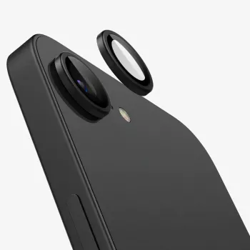 Spigen Optik Pro Glas.tR EZ Fit Προστατευτικό Κάμερας 2-Pack για iPhone 16E/17E Μαύρο
