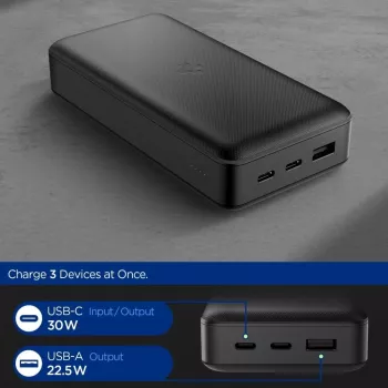 Spigen EA3020 Power Bank 20000 mAh 30W Μαύρο