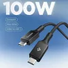 Spigen EB10010CC Essential Καλώδιο USB-C σε USB-C 100W 1m Μαύρο