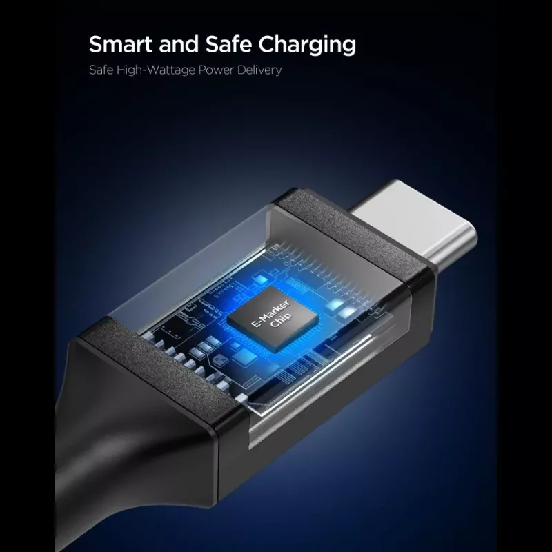 Spigen EB10010CC Essential Καλώδιο USB-C σε USB-C 100W 1m Μαύρο