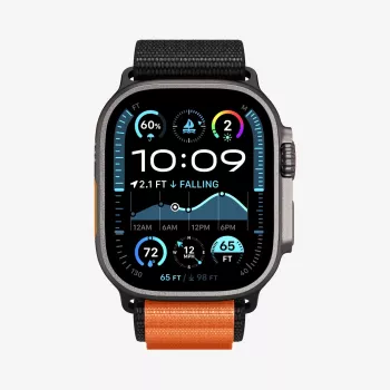 Spigen WBF1 λουράκι για Apple Watch 8 / 9 / 10 / 11 / SE / Ultra (44 / 45 / 46 / 49 mm) μαύρο/πορτοκαλί