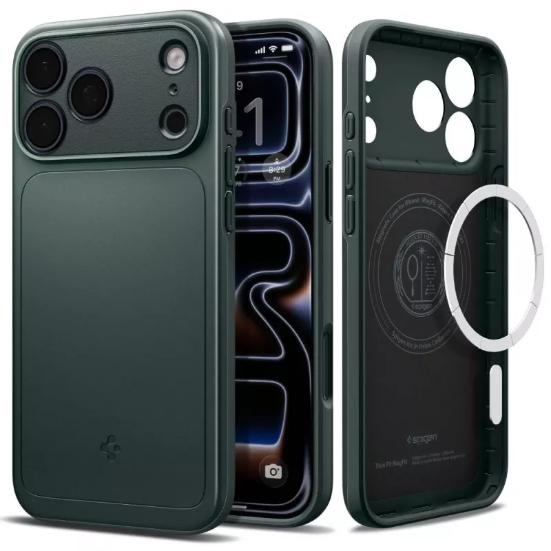 Spigen Thin Fit Mag MagSafe iPhone 17 Pro Abyss Green