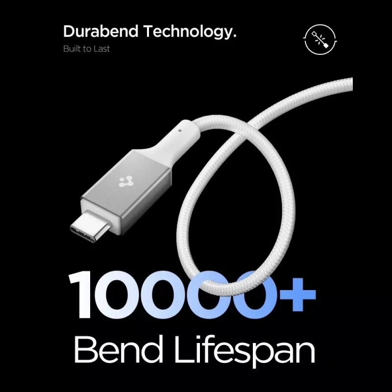 SPIGEN EB10015CC Essential καλώδιο USB-C σε USB-C 100W 150cm λευκό