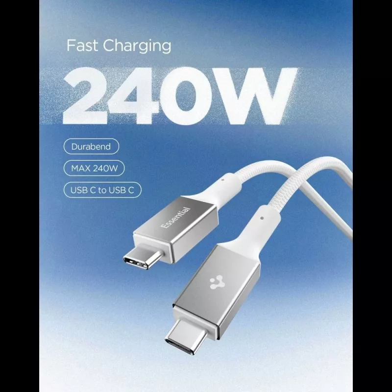 SPIGEN EB24015CC Essential καλώδιο Type-C 240W 150cm λευκό