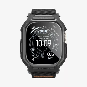 Spigen Rugged Armor & Tempered Glass Apple Watch Ultra 1 / 2 / 3 (49 mm) Μαύρο ματ