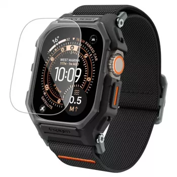 SPIGEN Lite Fit Pro & Tempered Glass Apple Watch Ultra 1 / 2 / 3 (49 mm) Μαύρο ματ