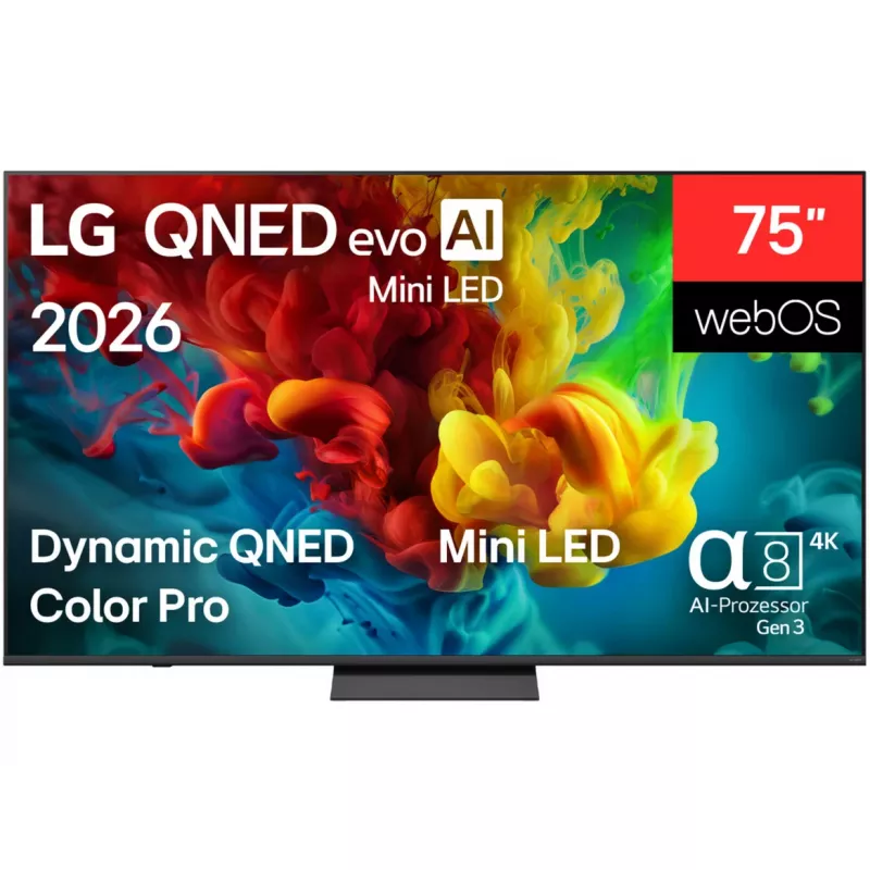 LG 75QNED83B6A 75 inch QNED MiniLED 4K Smart TV (2026)
