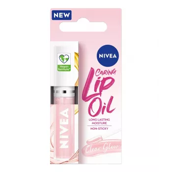 NIVEA Caring Lip Oil Clear Glow Ενυδατικό Λάδι Χειλιών 5,5 ml