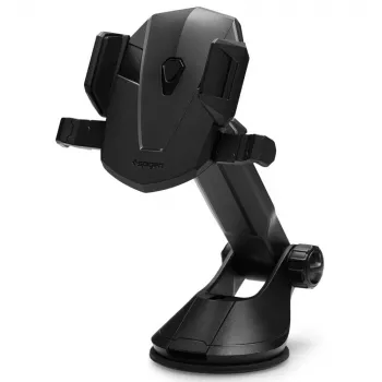 Spigen Car Mount Holder TS35 Kuel Series - Universal Smartphone Car Mount με βεντούζα, τηλεσκοπικό βραχίονα, περιστροφή 360°, Μαύρο