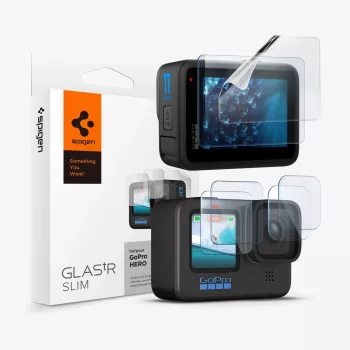 Spigen Glas.TR Slim + Film 2-Set Screen & Lens Protector Kit για GoPro Hero 12/11/10/9 (2 σετ)