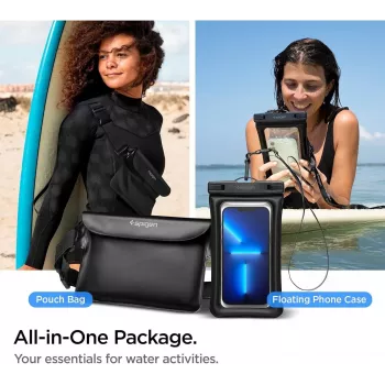 Spigen A621 Universal Αδιάβροχη Θήκη & Τσάντα Μέσης Μαύρο