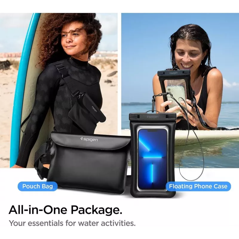 Spigen A621 Universal Αδιάβροχη Θήκη & Τσάντα Μέσης Μαύρο