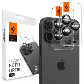 Spigen Optik.TR EZ Fit Camera Protector 2-Pack για iPhone 14 Pro / 14 Pro Max - μαύρο