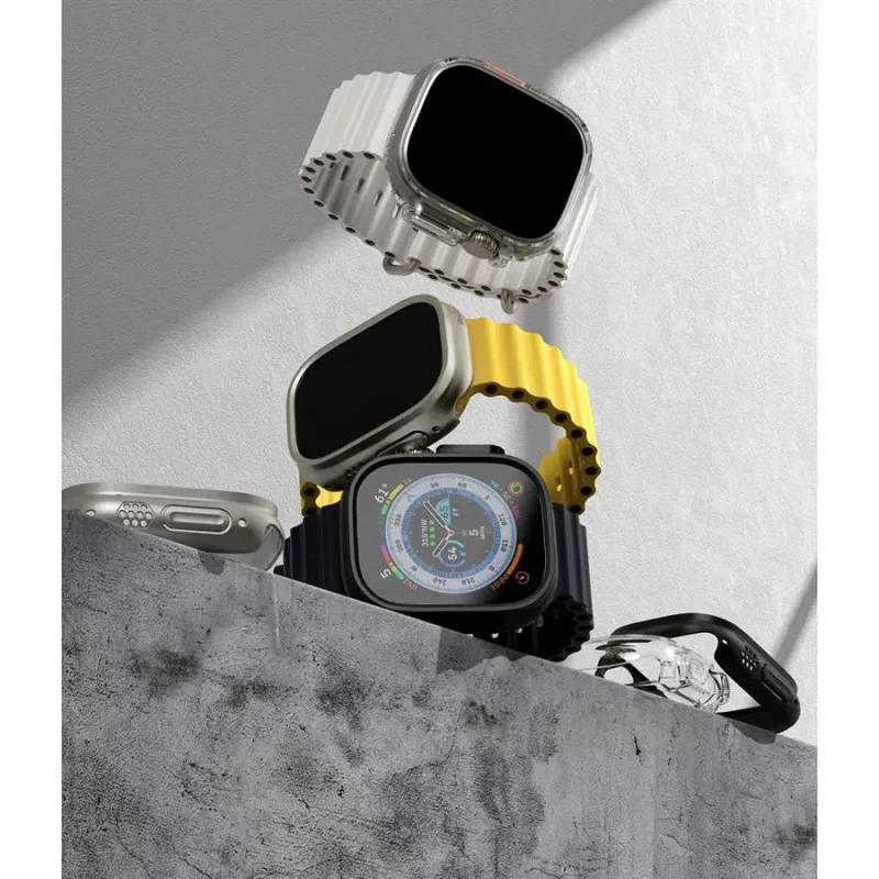 Ringke Slim 2-συσκευασία Apple Watch Ultra (49 mm) Clear & Titanium Grey