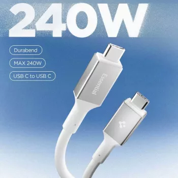 SPIGEN Essential USB-C σε USB-C Καλώδιο 240W 120cm Λευκό