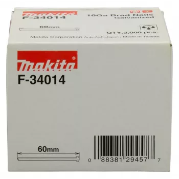 Makita F-34014 Καρφιά Brad 60mm 2000 τεμ. γαλβανισμένος χάλυβας