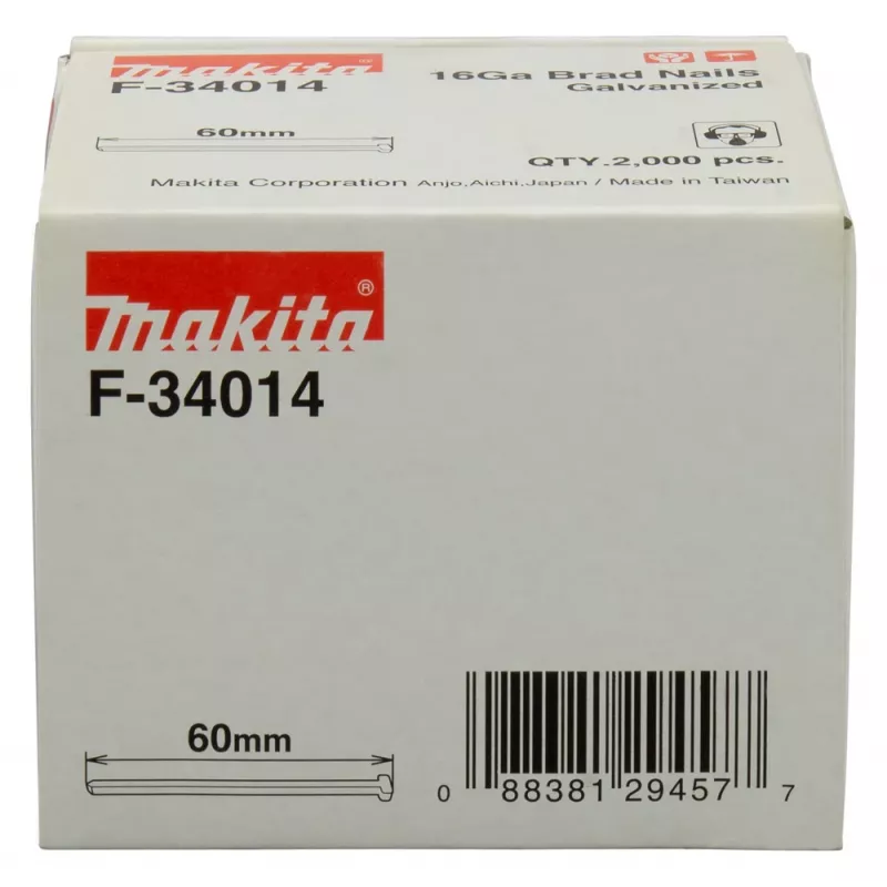 Makita F-34014 Καρφιά Brad 60mm 2000 τεμ. γαλβανισμένος χάλυβας