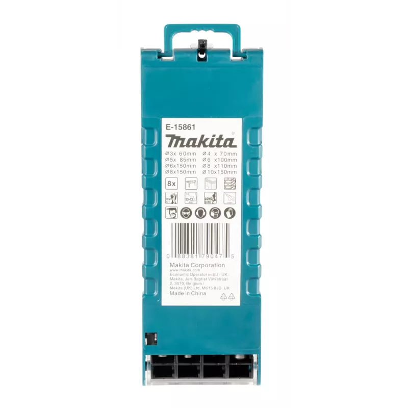 Makita E-15861 SDS-Plus Σετ τρυπανιών σφυριού 8 τεμ., με καρβίδιο