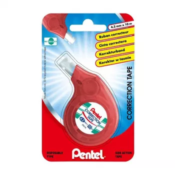 Pentel μελανοταινία διόρθωσης XZTN14BW 4,2 mm λευκή ταινία διαφανής μπλε/πράσινος διανομέας επαναγεμιζόμενος