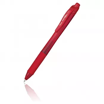 Pentel EnerGel X στυλό gel με μηχανισμό - κόκκινο μελάνι - 0,7 mm - κόκκινο διαφανές σώμα