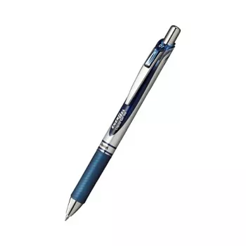 Pentel EnerGel XM στυλό gel με μηχανισμό - navy μελάνι - εξαιρετικά λεπτό 0.35 mm - navy σώμα - ασημί κλιπ