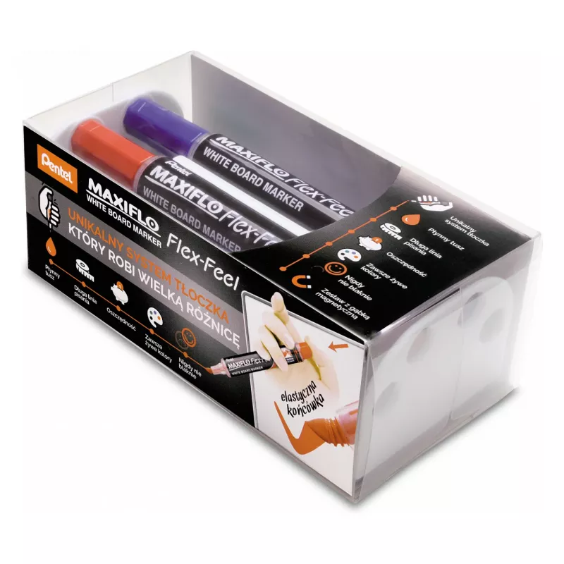 Pentel Maxiflo Flex-Feel μαρκαδόρος λευκού πίνακα MWL5SBF-CX μπλε