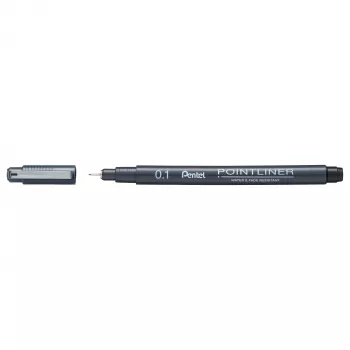 Pentel Pointliner Fineliner Μαύρο 0,1 mm