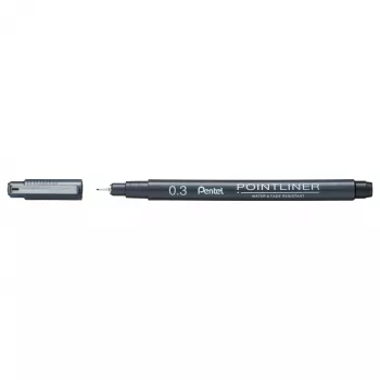 Pentel Pointliner Fineliner Μαύρο 0,3 mm