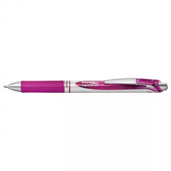 Pentel Energel BL77 Ανασυρόμενο Gel Στυλό - Ματζέντα μελάνι - 0,7 mm - Μεσαία μύτη - Ασημί λεπτομέρειες