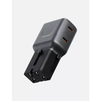 ENERGEA TravelGoAdapter 45 2xUSB-C 45W Graphite Black Φις EU