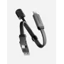 ENERGEA Sheath Key Καλώδιο 2 σε 1 USB-C σε USB-C/USB-A 15cm Gunmetal