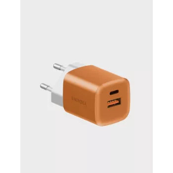 ENERGEA Ampcharge GaN35 USB-C/USB-A PD/PPS/QC3.0 35W φορτιστής τοίχου πορτοκαλί