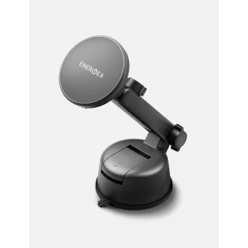 ENERGEA MagdriveKit 15W βάση αυτοκινήτου – μαγνητικός ασύρματος σταθμός φόρτισης για παρμπρίζ, ταμπλό, αεραγωγό – μαύρο